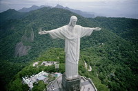 Image Cristo Redentor (Christ the Redeemer) opens his arms wide as if to embrace all of Rio de Janeiro